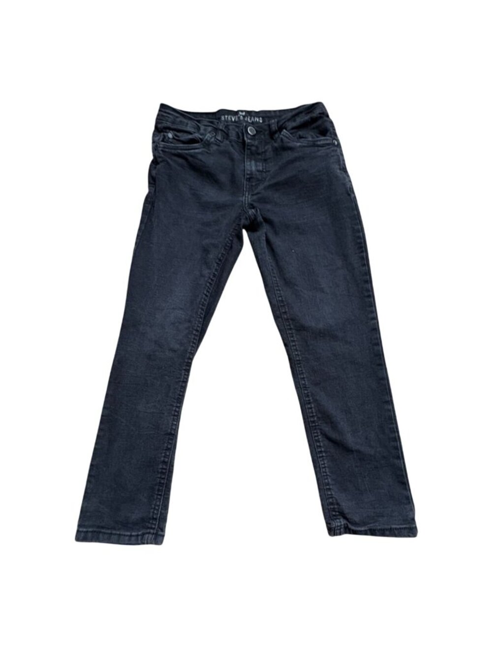 Steve's Jeans Boys Black Wash Denim Jeans-Size 8-GUC